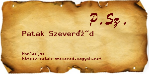 Patak Szeveréd névjegykártya
